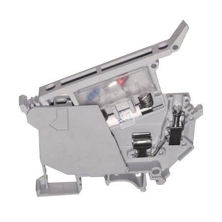 Automation Systems Interconnect Glass Fuse Terminal Block With 24V Indication, Holder For 5x20mm Glass Fuse, 10-PK ASIUK5HESILED24